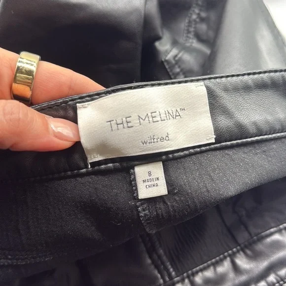 Aritzia Wilfred The Melina Vegan Leather Pant in Black Women’s Size 8 - Picture 11 of 13